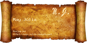 May Júlia névjegykártya